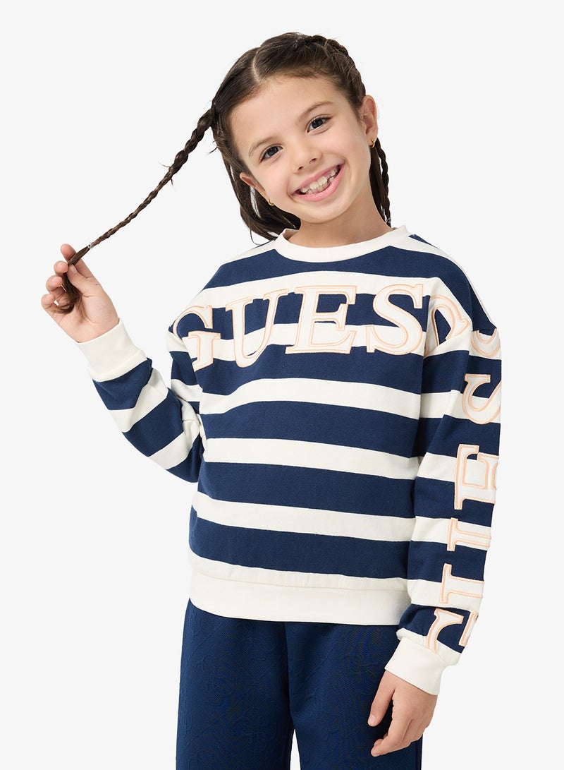 جس سويت شيرت أطفال بياقة مستديرة بطبعة جرافيك - Image 1